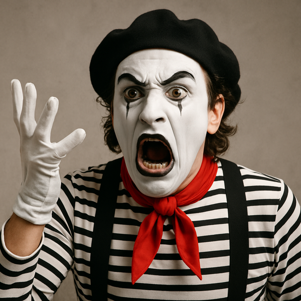 Outraged Mime Has No Words