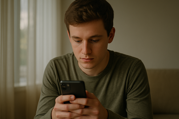 Young Man Finally Starting to Open up Emotionally in Relationship Scam